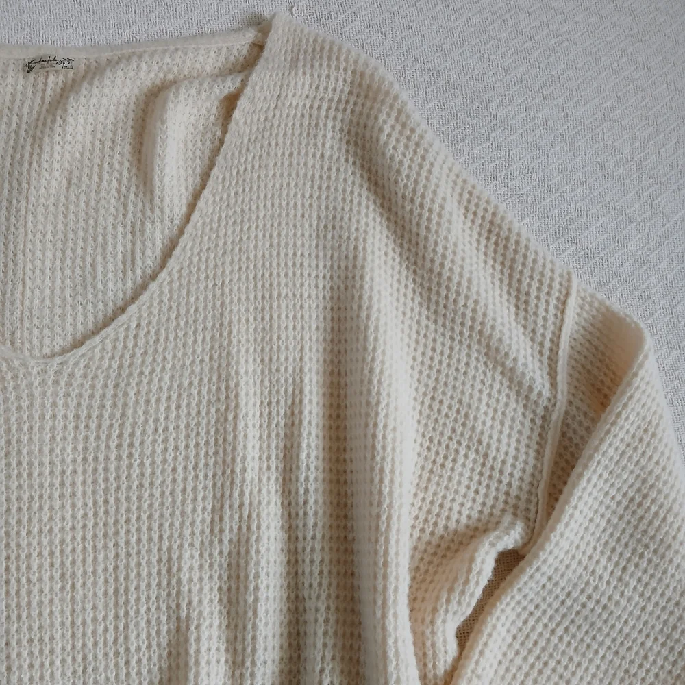 free people ♡ knit oversized tunic neutral